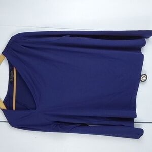 Eloquii  Blue Open Shoulder Blouse Top Mod Contemporary Sz.18-20